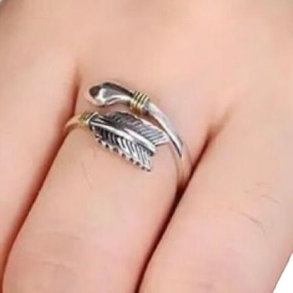 The Arrow Adjustable ring in 925 silver and 14k yellow gold plated accen… - Picture 14 of 14